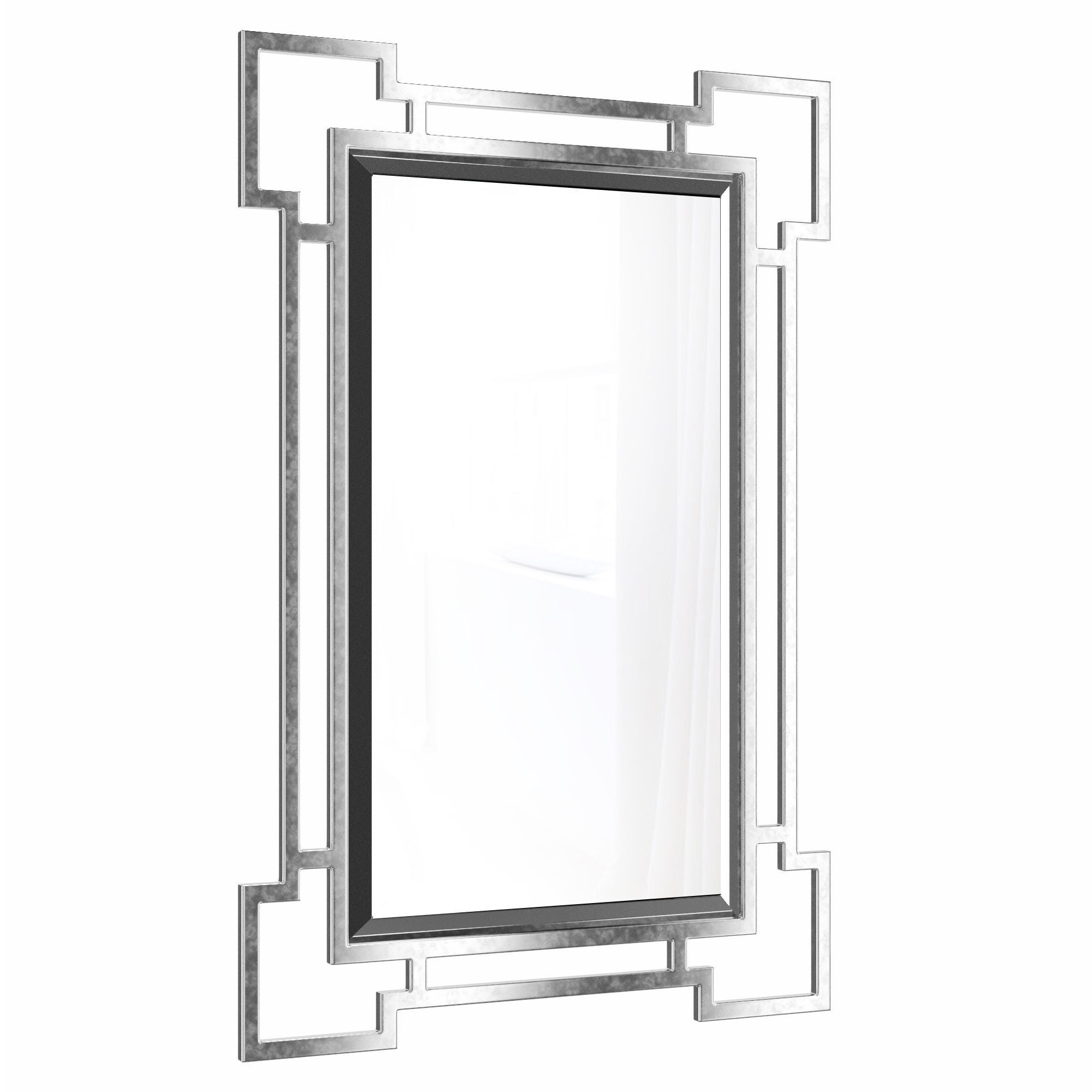 Mirror in a metal frame Kitech 3D model_1