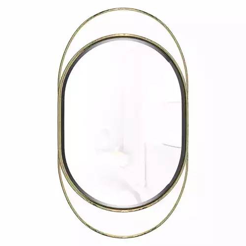 Mirror in a metal frame gold KFG097