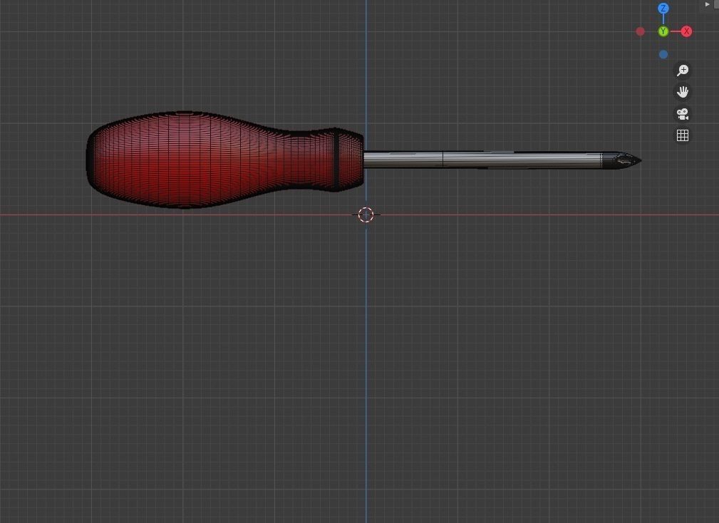 screwdriver - low and high Low-poly 3D model_2