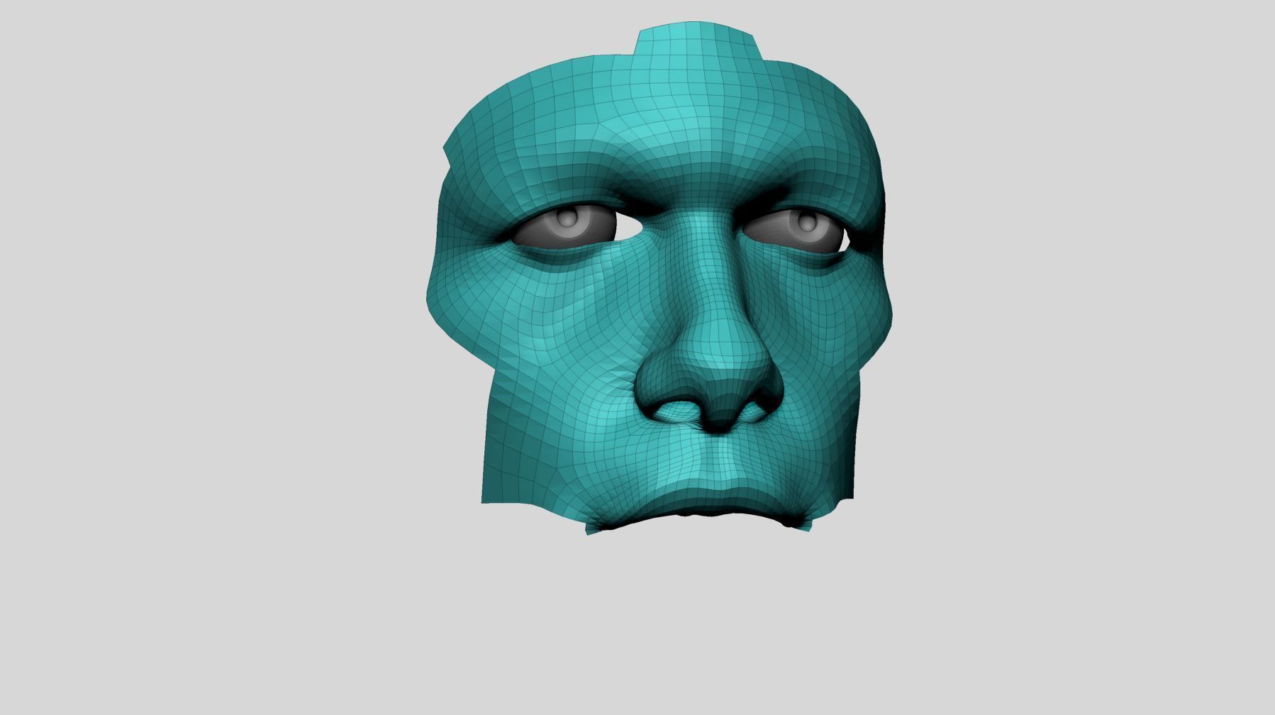 Male Head Basemesh v3 3D model_12