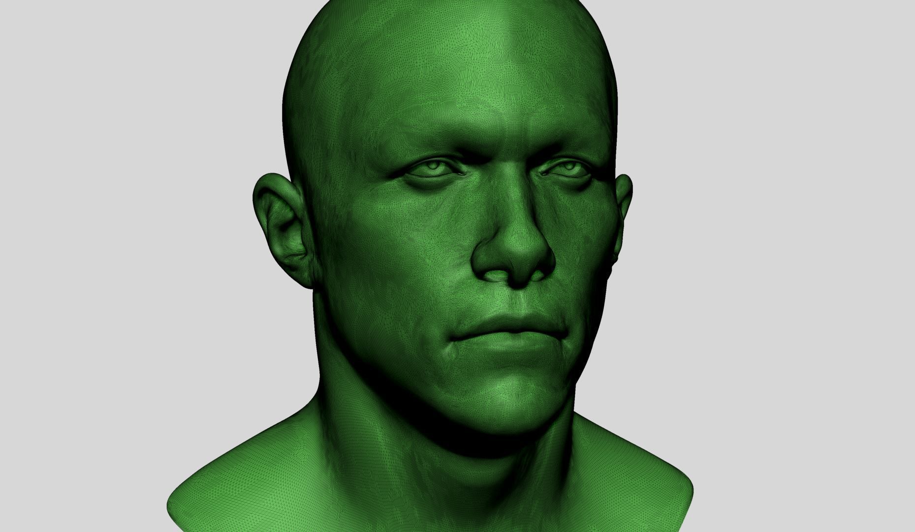 Male Head Basemesh v3 3D model_16