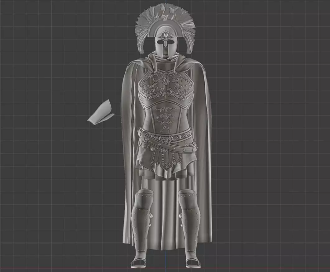 Greek Spartan Base Armor set Low-poly 3D model_0