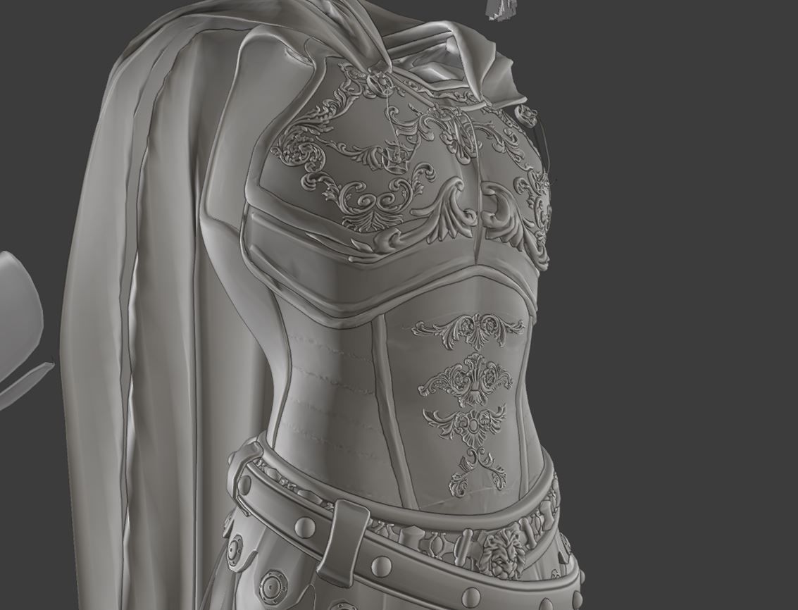 Greek Spartan Base Armor set Low-poly 3D model_2