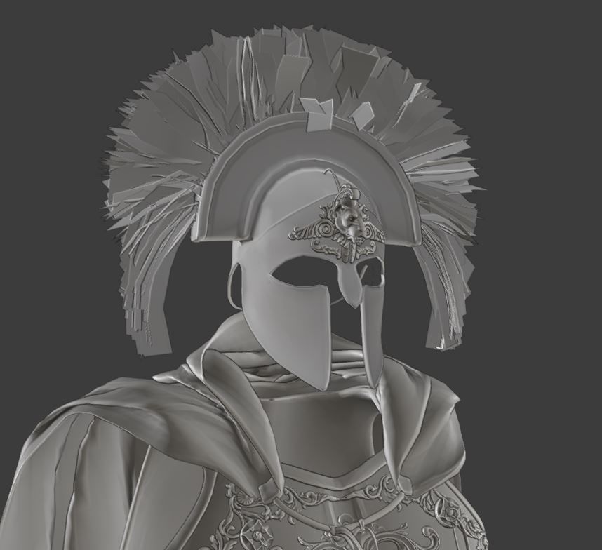 Greek Spartan Base Armor set Low-poly 3D model_1