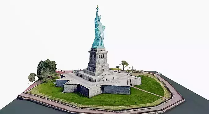 Statue of Liberty Low-poly 3D model