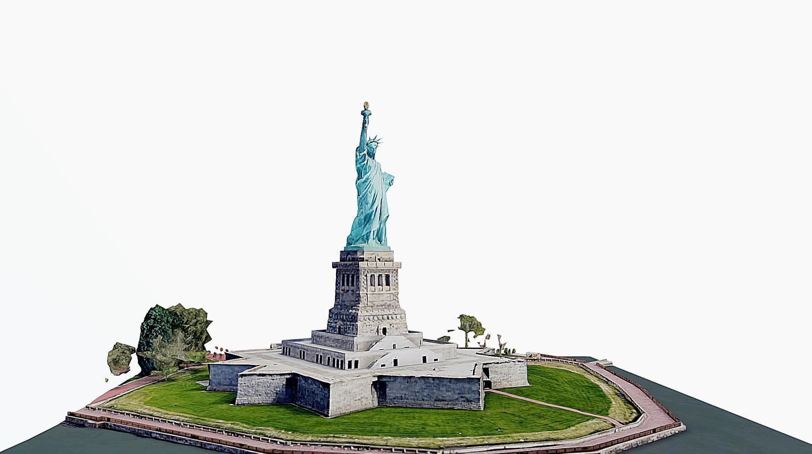 Statue of Liberty Low-poly 3D model_5