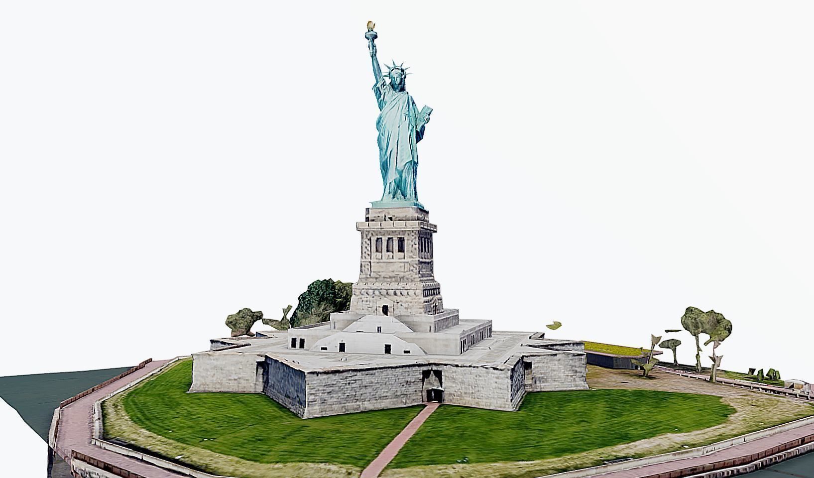 Statue of Liberty Low-poly 3D model_1