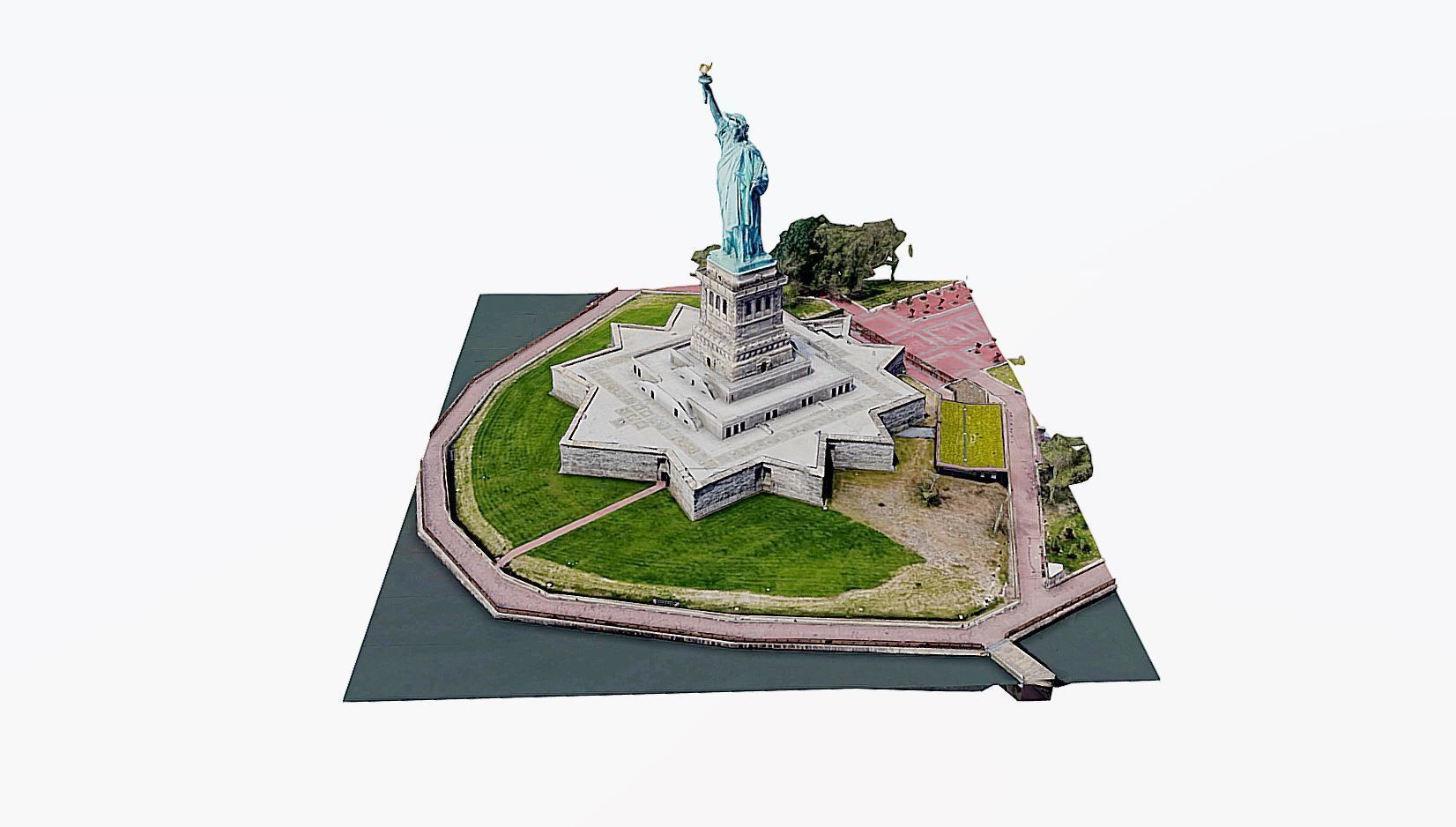 Statue of Liberty Low-poly 3D model_3