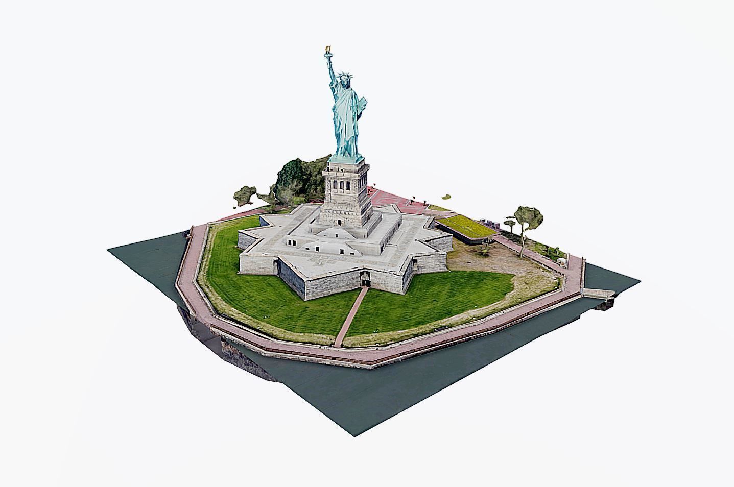 Statue of Liberty Low-poly 3D model_2