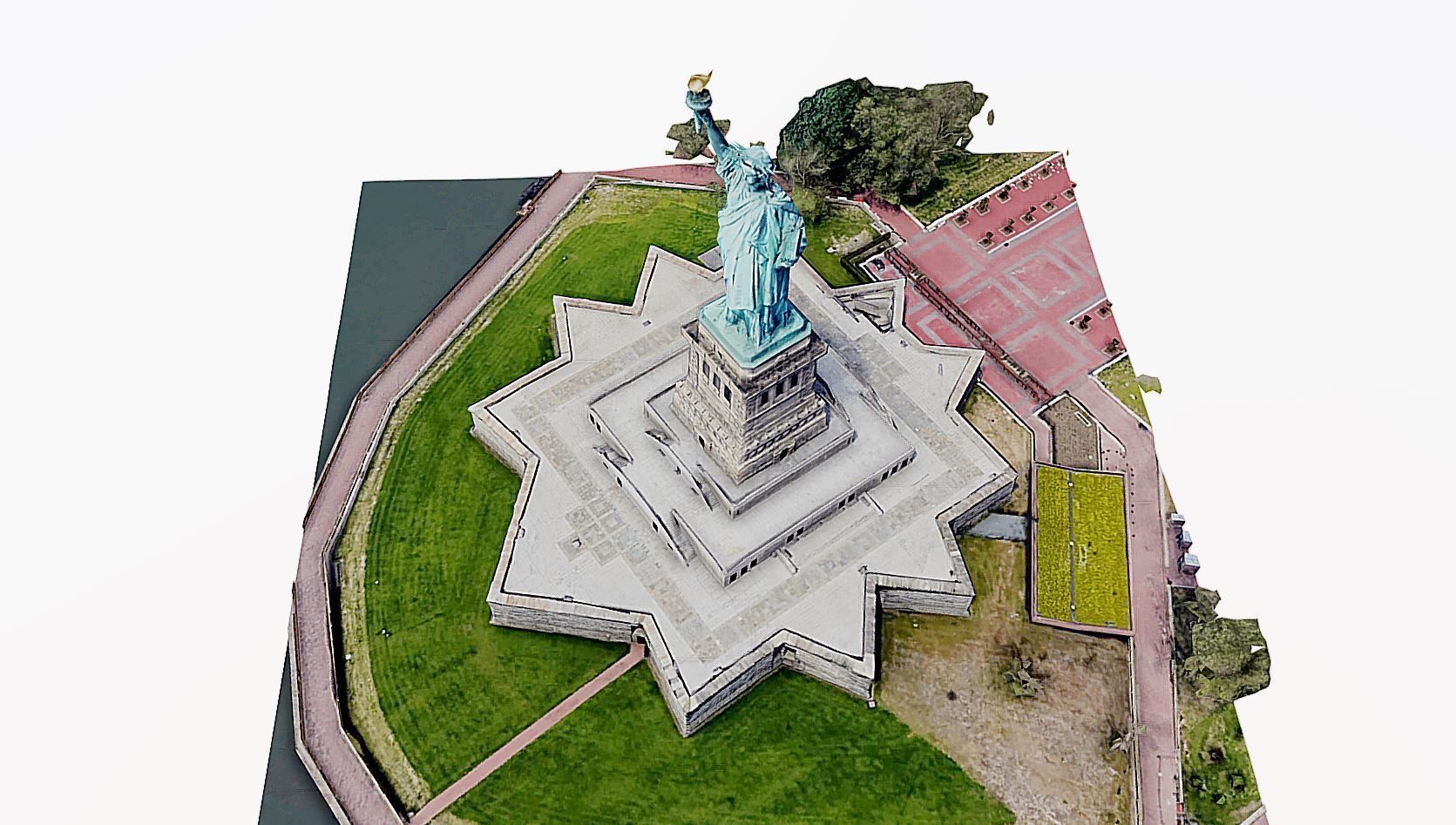 Statue of Liberty Low-poly 3D model_4