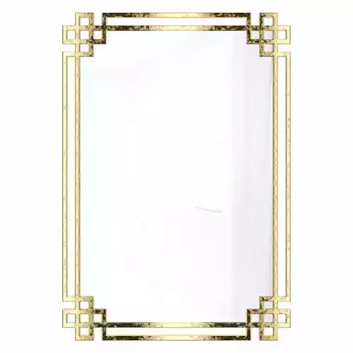 Mirror in a metal frame color gold