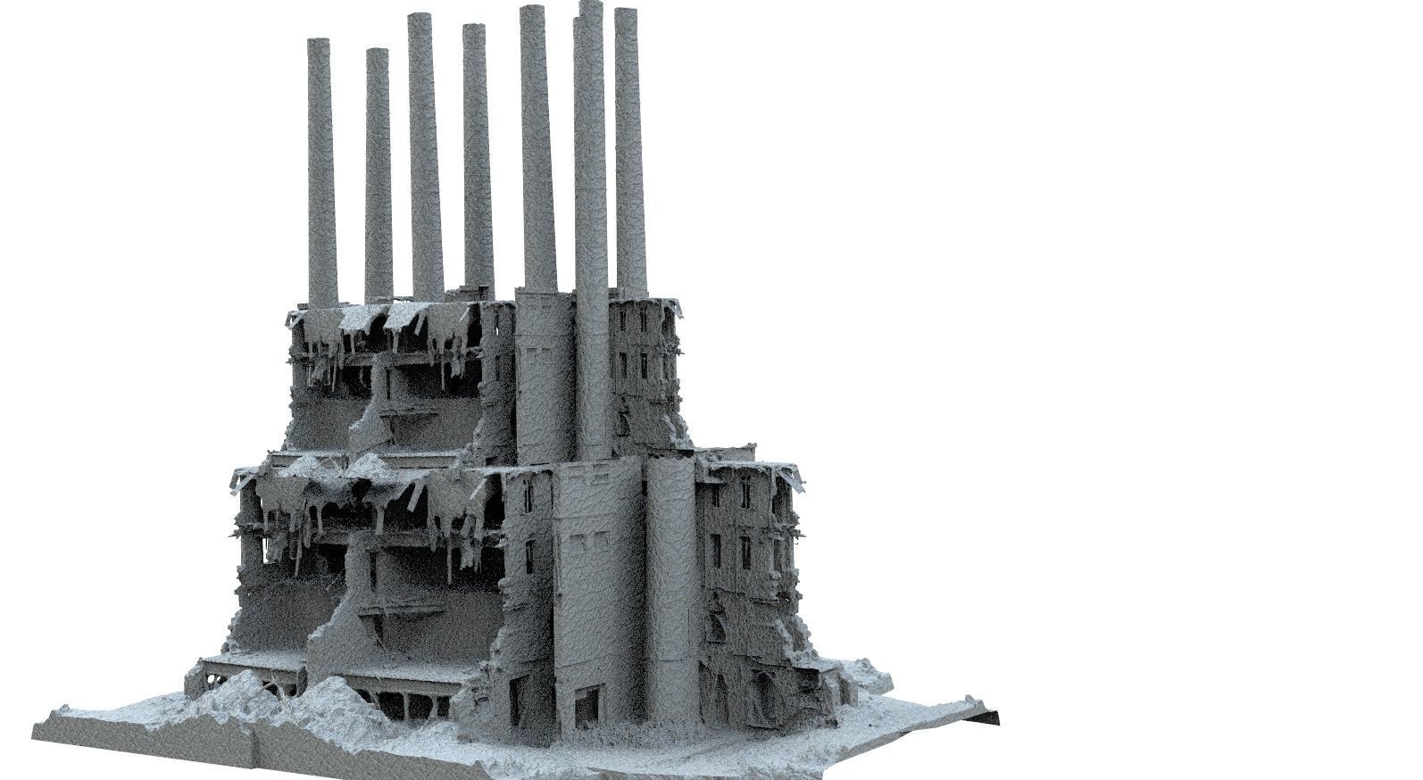 Factory ruins 2 3D model 3D model_1