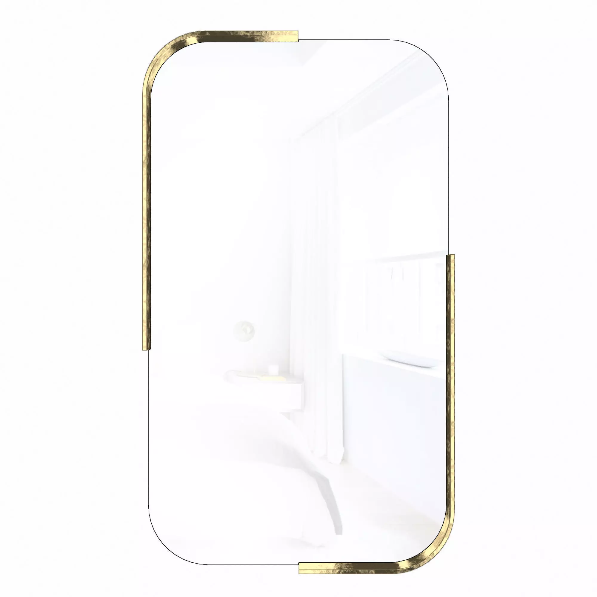 Mirror in a frame made of brass Logan 3D model_0