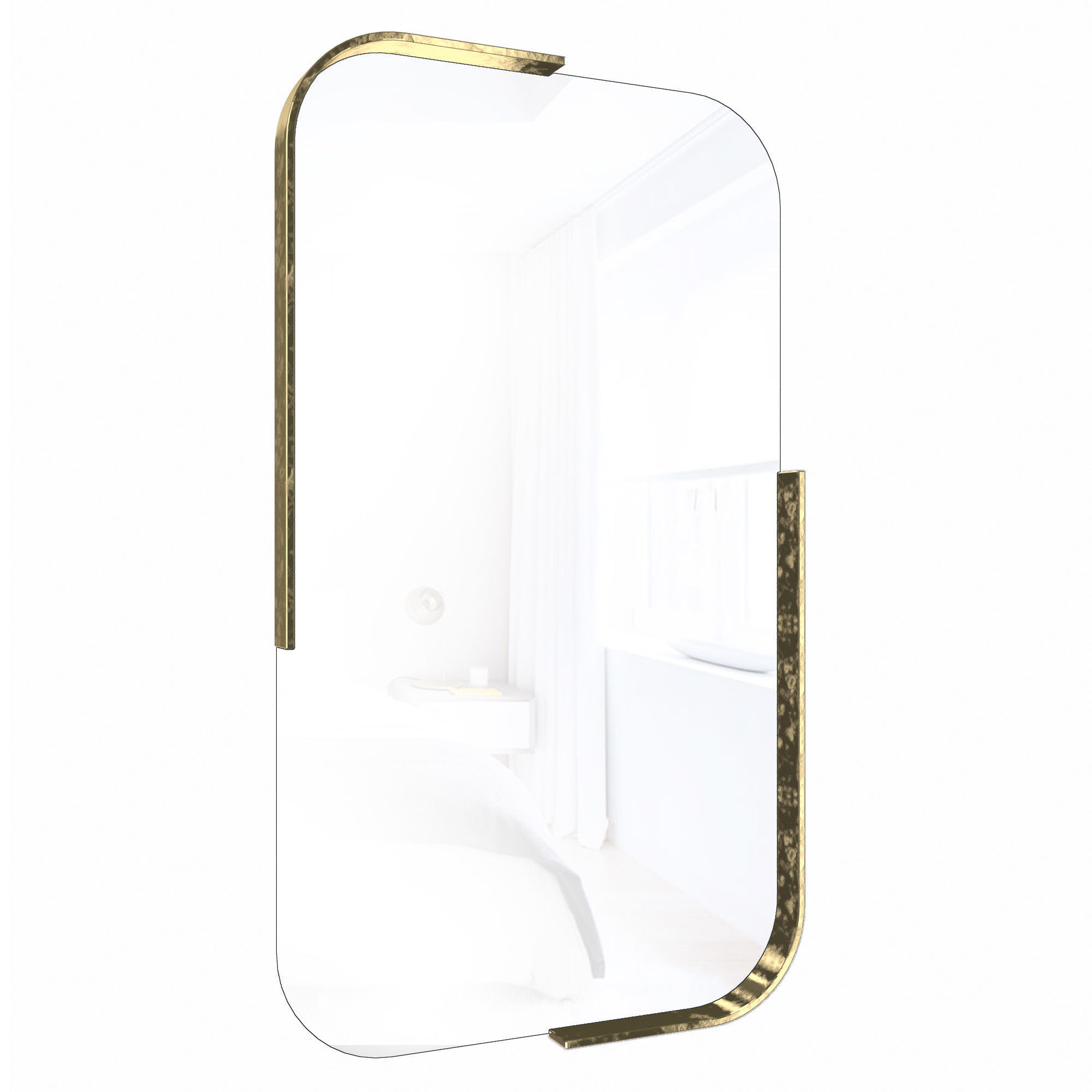Mirror in a frame made of brass Logan 3D model_1