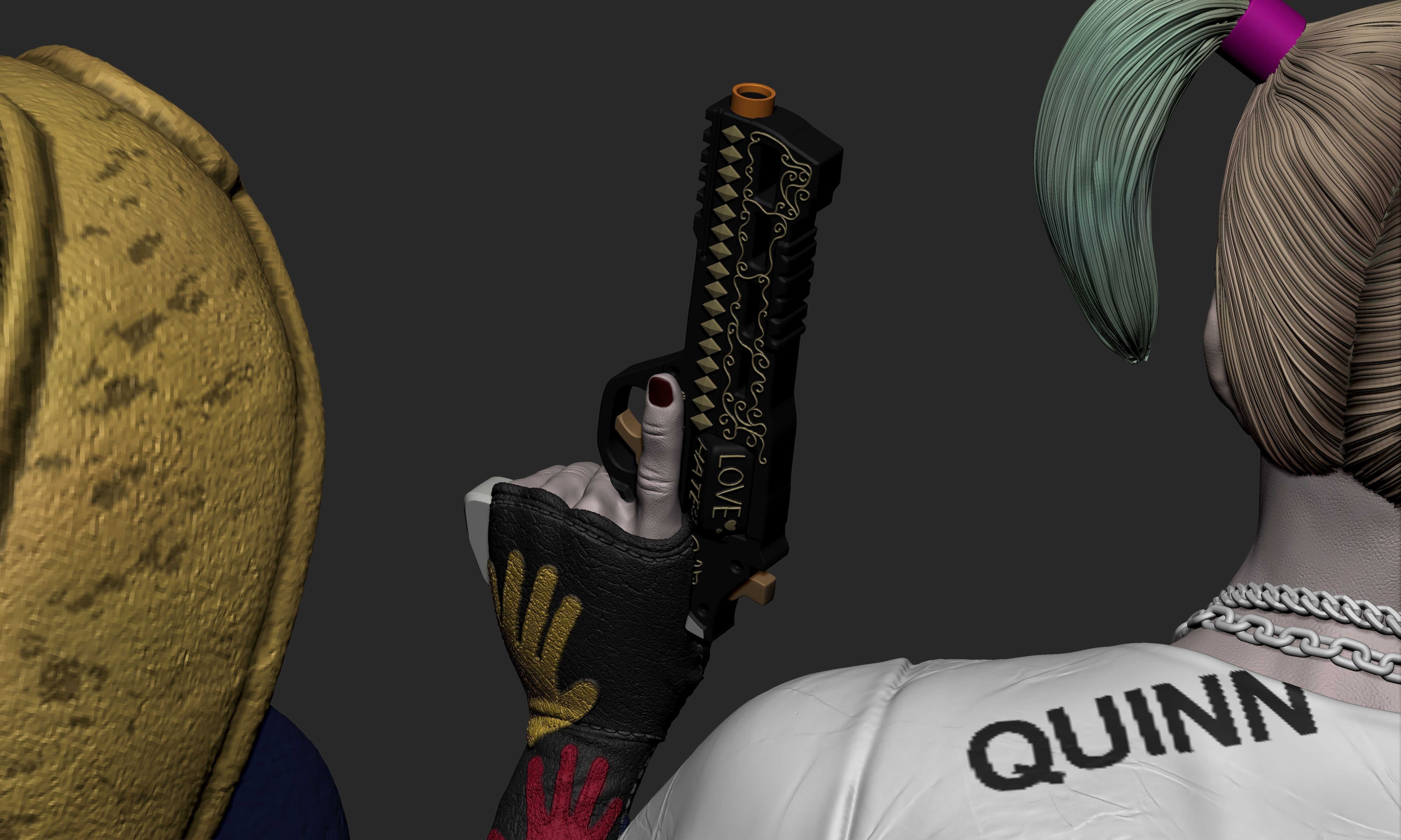 Harley Quinn Collectible Statue 3D print model_7