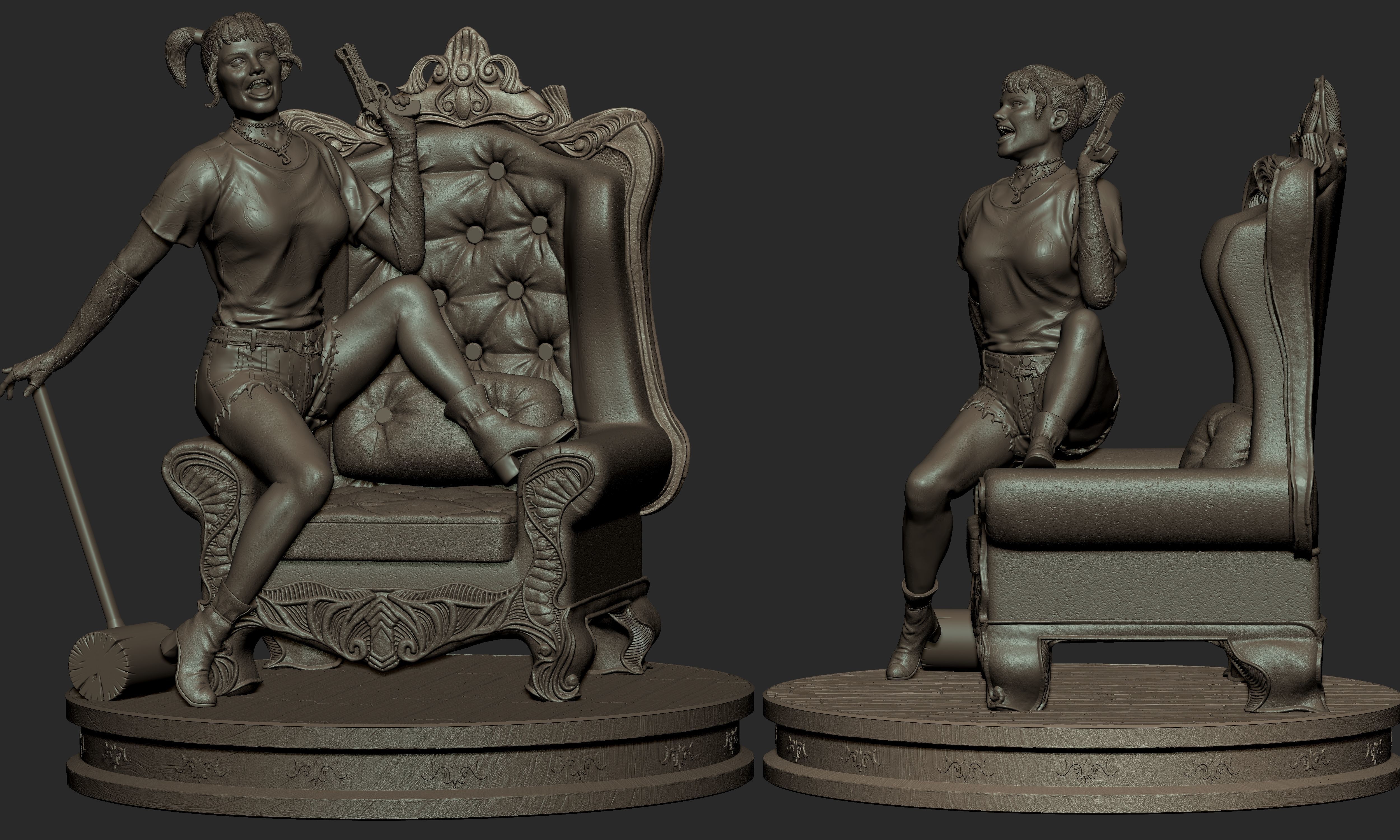 Harley Quinn Collectible Statue 3D print model_5