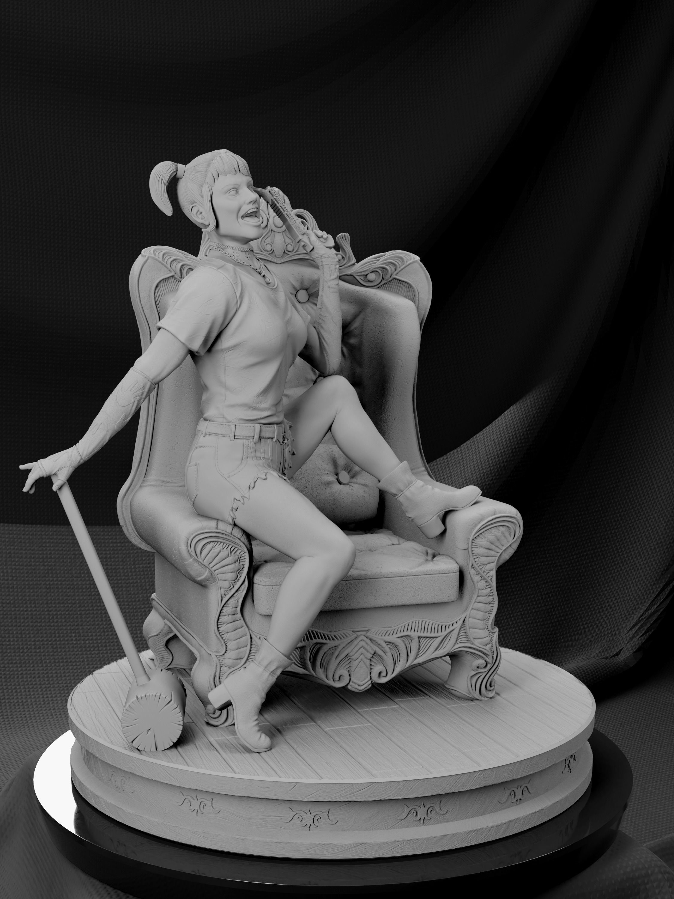 Harley Quinn Collectible Statue 3D print model_15