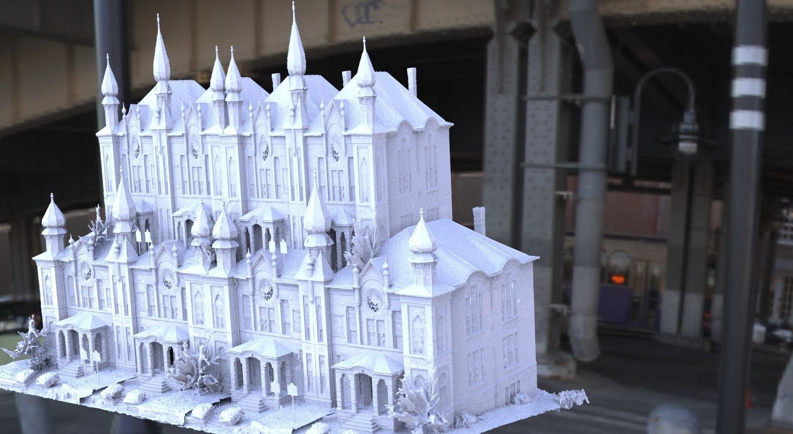 House mansion rich district 3D model_1