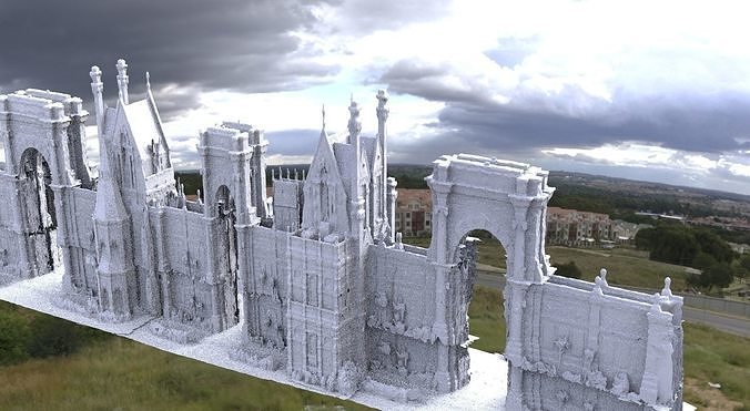 Gateway archway to dungeon 1 3D model