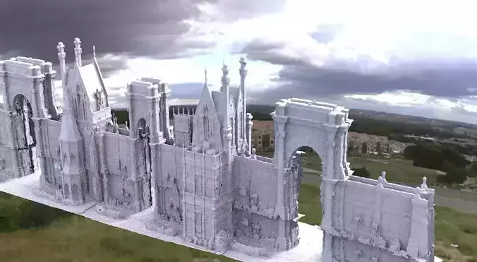Gateway archway to dungeon 1 3D model