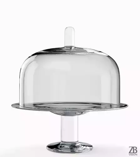 Cake Plate and Cloche 3D model