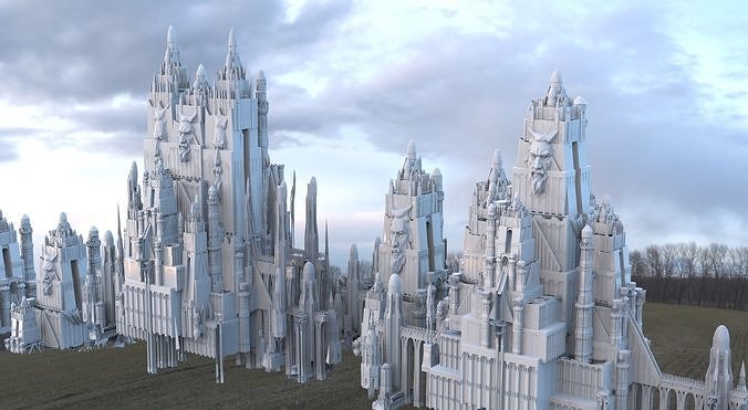 Akkadian Great ancient city Mesopotamian empire 3D model
