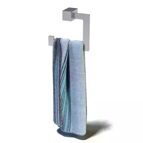 Modern Metal Towel Rack With A Towel