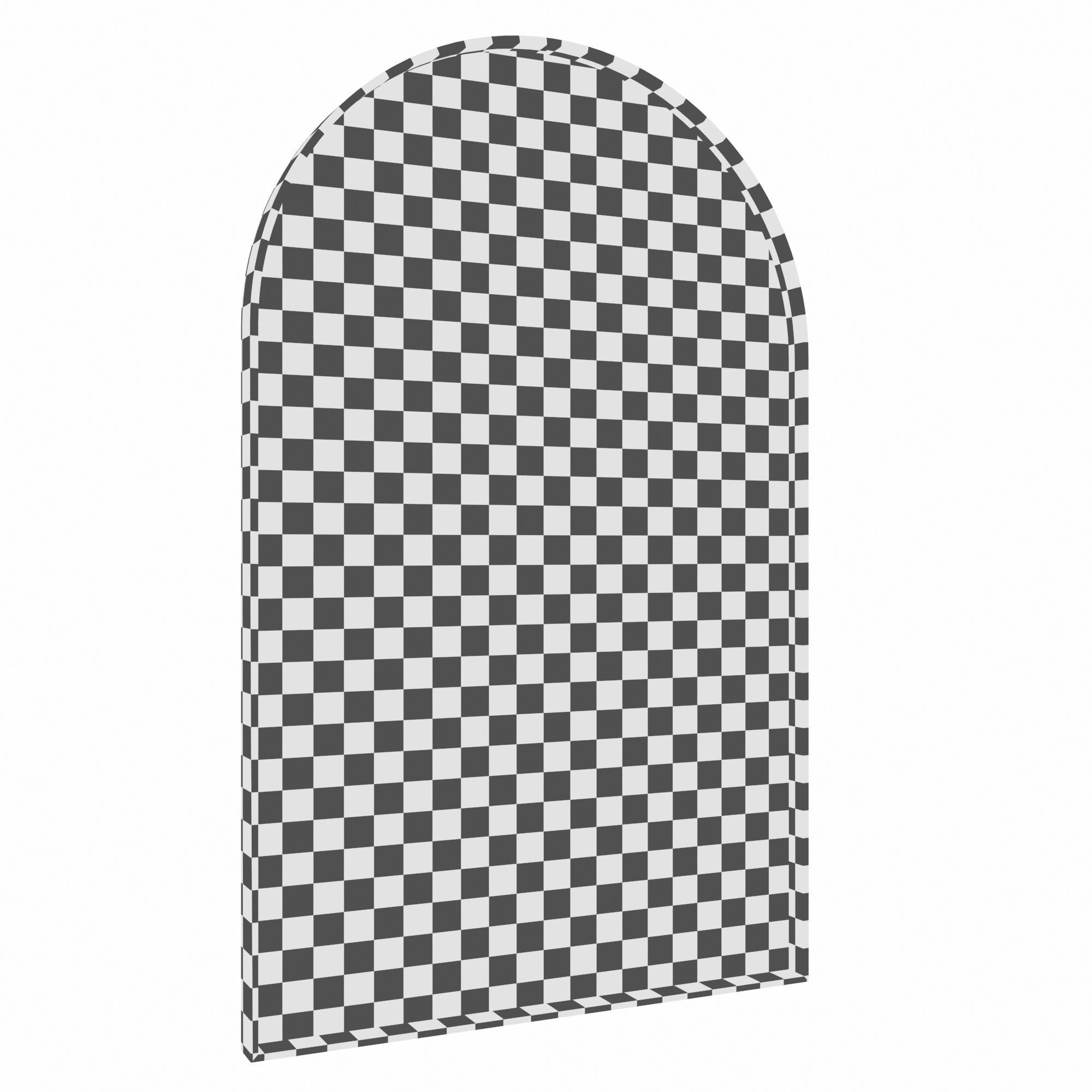 Arch-shaped mirror in a brass Archet frame 3D model_3