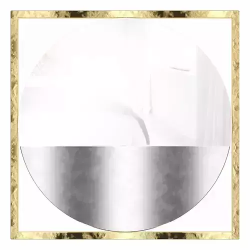 Two-tone mirror in a gold