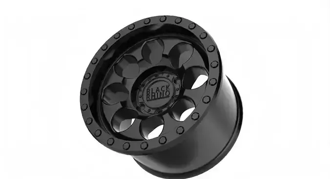 Matte Black Black W Black Bolts Rf  Wheel  3D print model