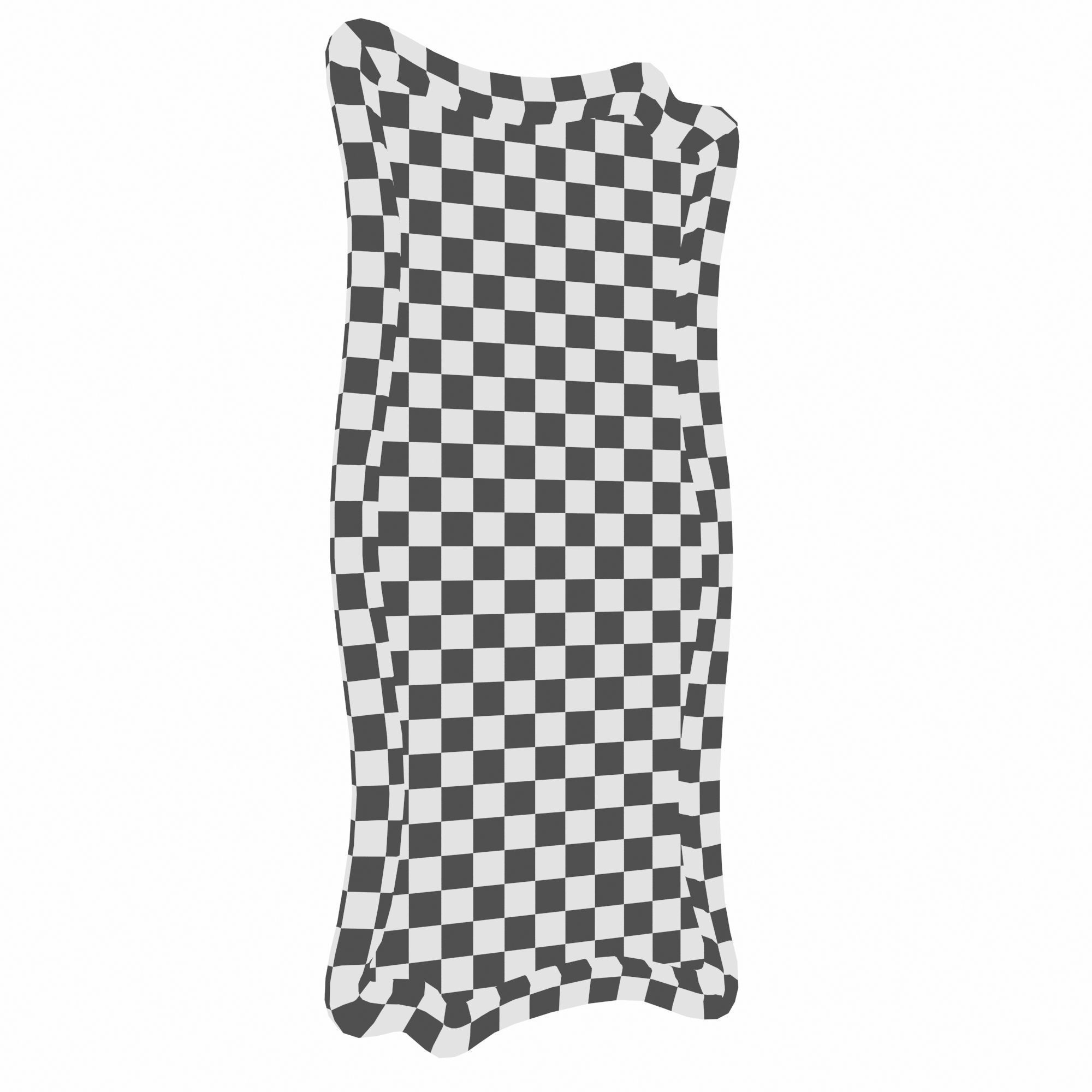 Wall mirror in a figured frame Marna Gold 3D model_3