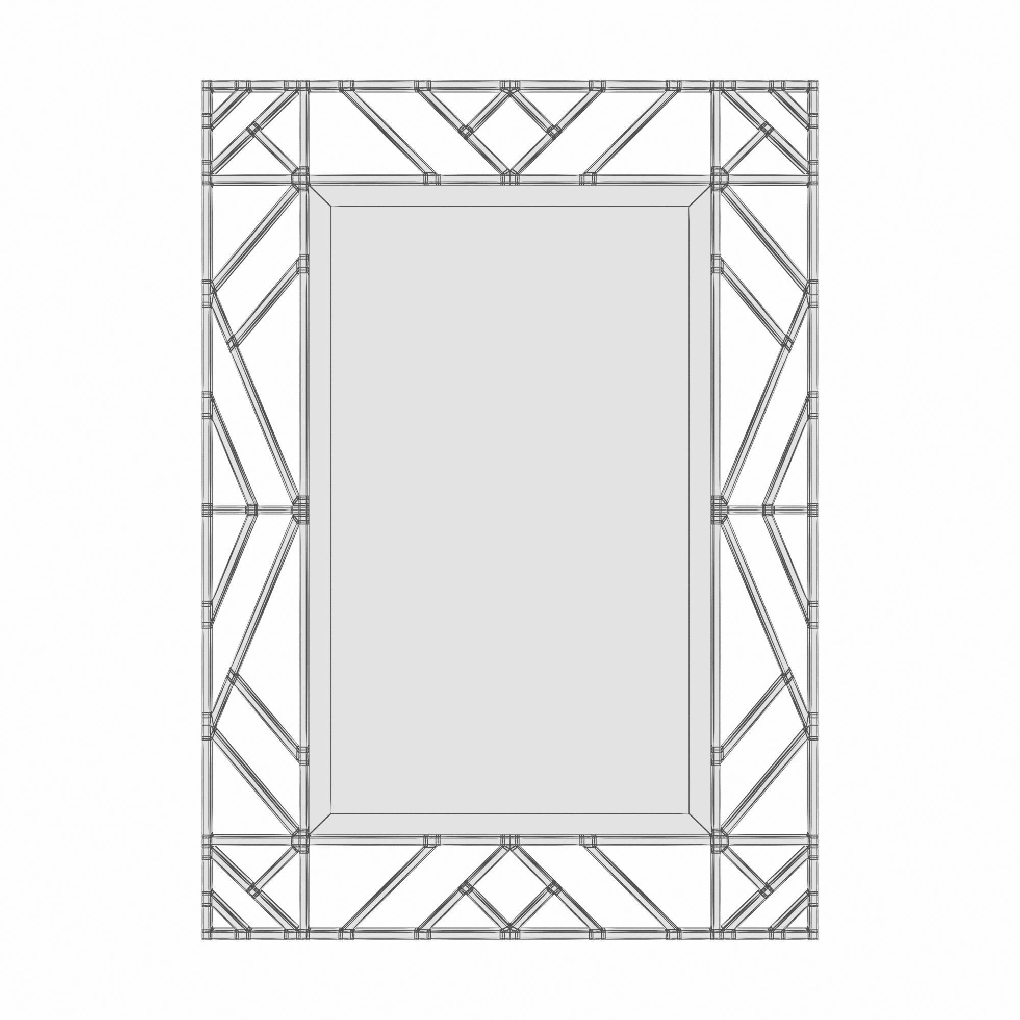 Rectangular decorative mirror KFE1350 3D model_2