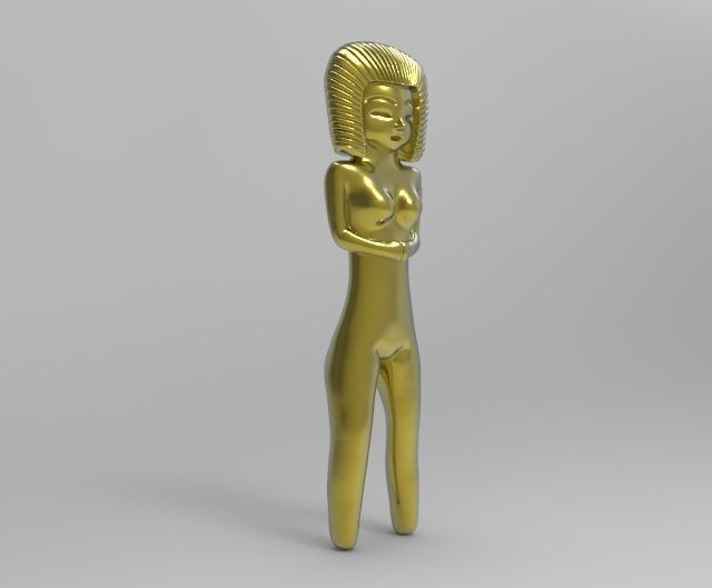 Venus of Valdivia precolumbian sculpture 3D print model_2