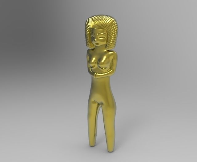 Venus of Valdivia precolumbian sculpture 3D print model_1
