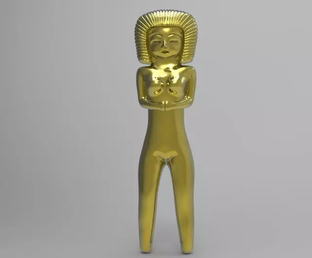 Venus of Valdivia precolumbian sculpture 3D print model_0