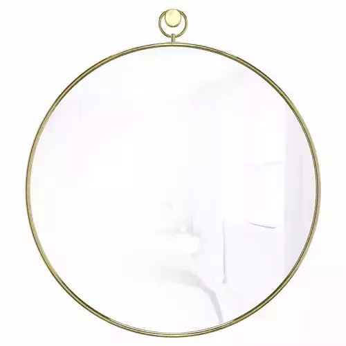 Round mirror in a brass frame Lindale