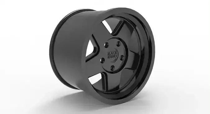 Semi Gloss Black Black Rhino Realm Wheel Series Realm 3D print model
