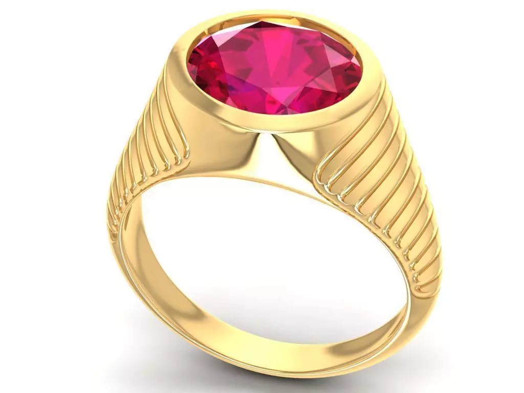 Classic Emerald Gemstone Men Ring 2212 3D print model