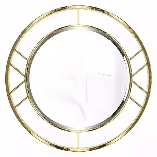 Round mirror in a metal frame color gold KFG082