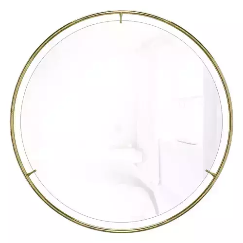 Round mirror in a brass frame Nimbus