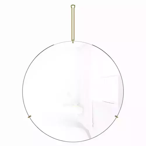 Round mirror on a Gilbert brass suspension LRS 20