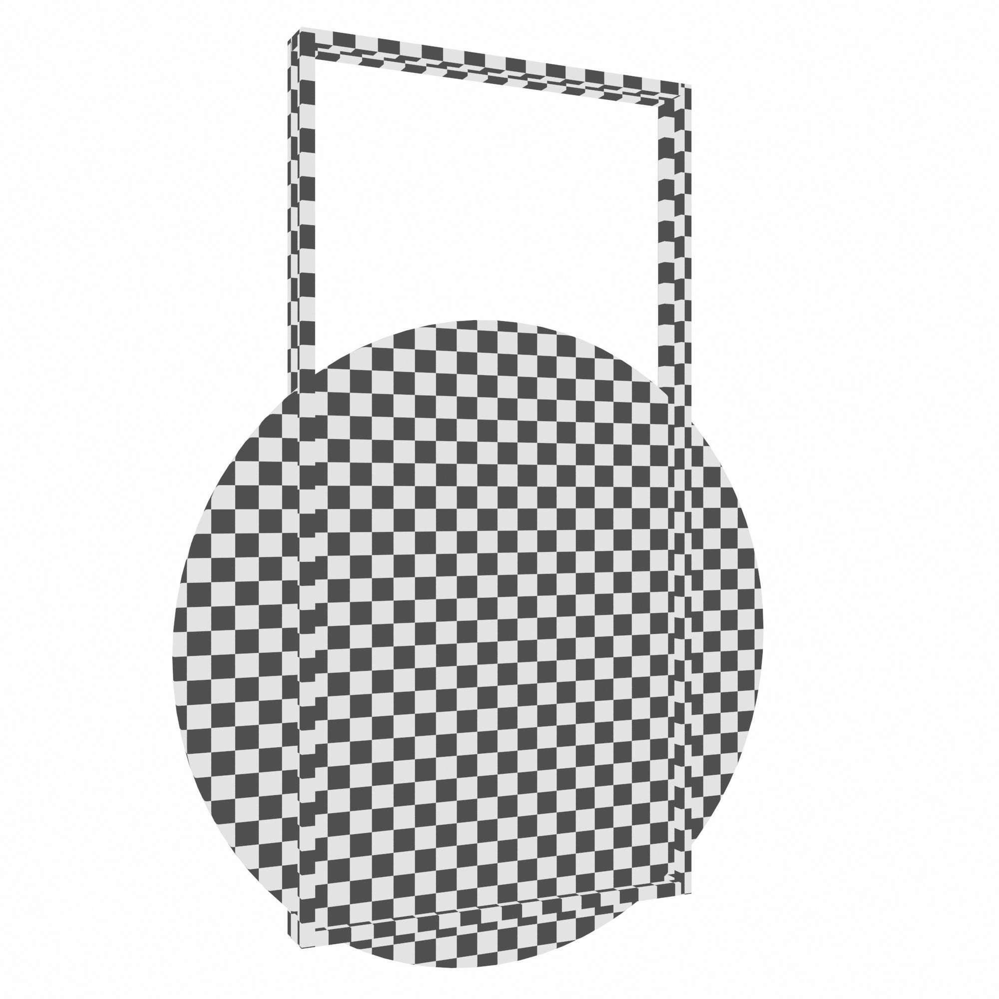 Round mirror with gold decorative metal frame Malory 3D model_3