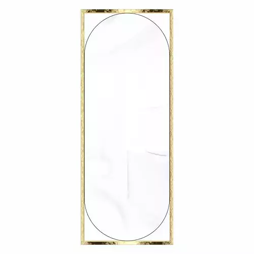 Oval mirror in a metal gold frame Midville 2