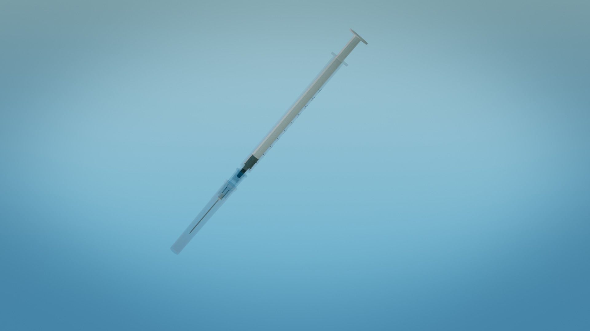 Syringe 1ml and Vaccine - Medical Instrument 3D model_24