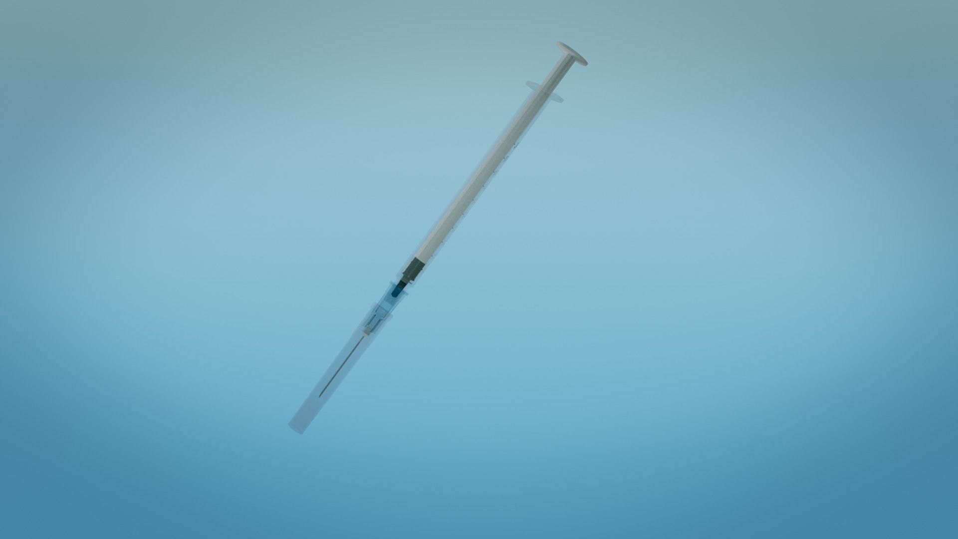 Syringe 1ml and Vaccine - Medical Instrument 3D model_7