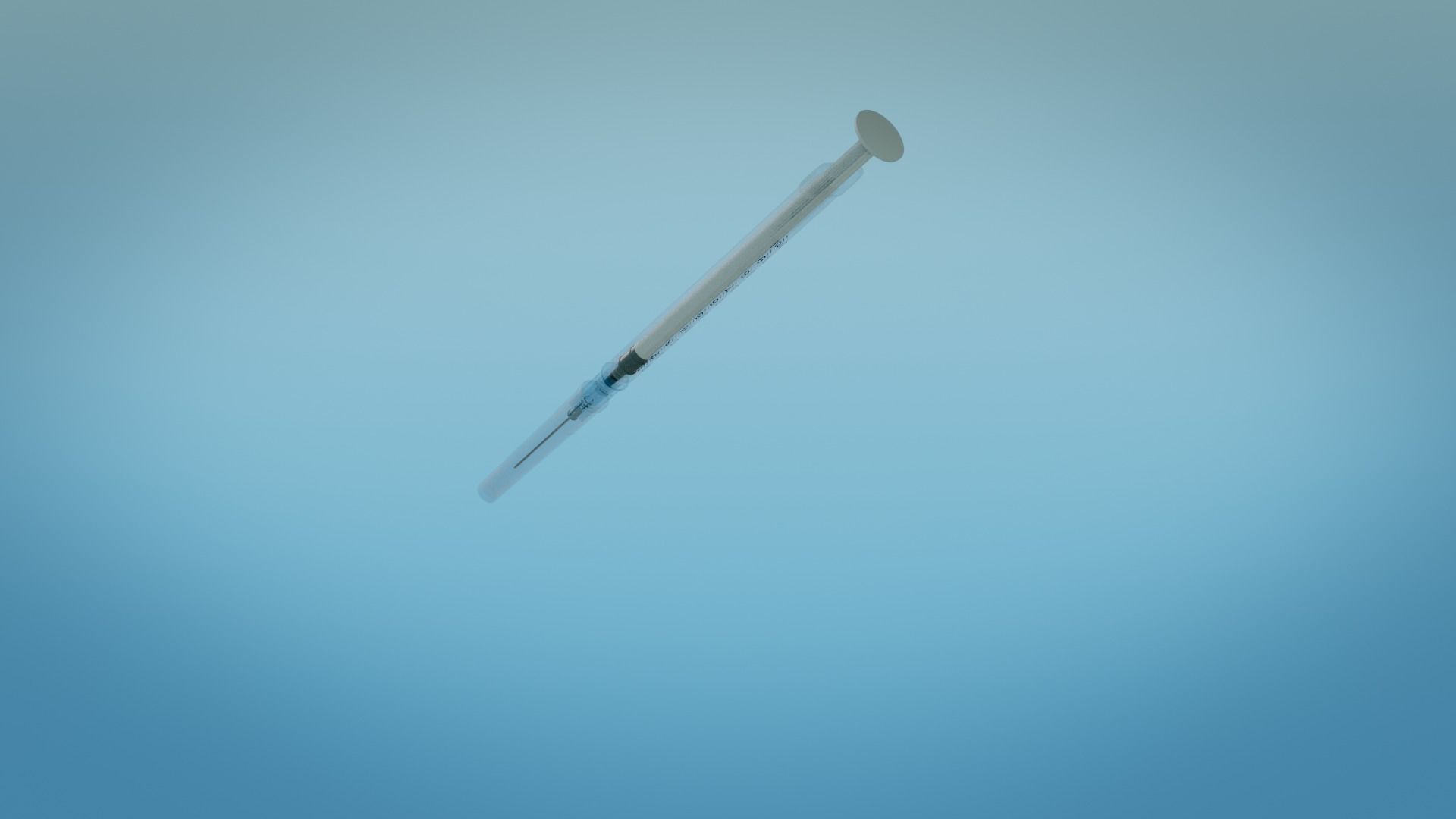 Syringe 1ml and Vaccine - Medical Instrument 3D model_21