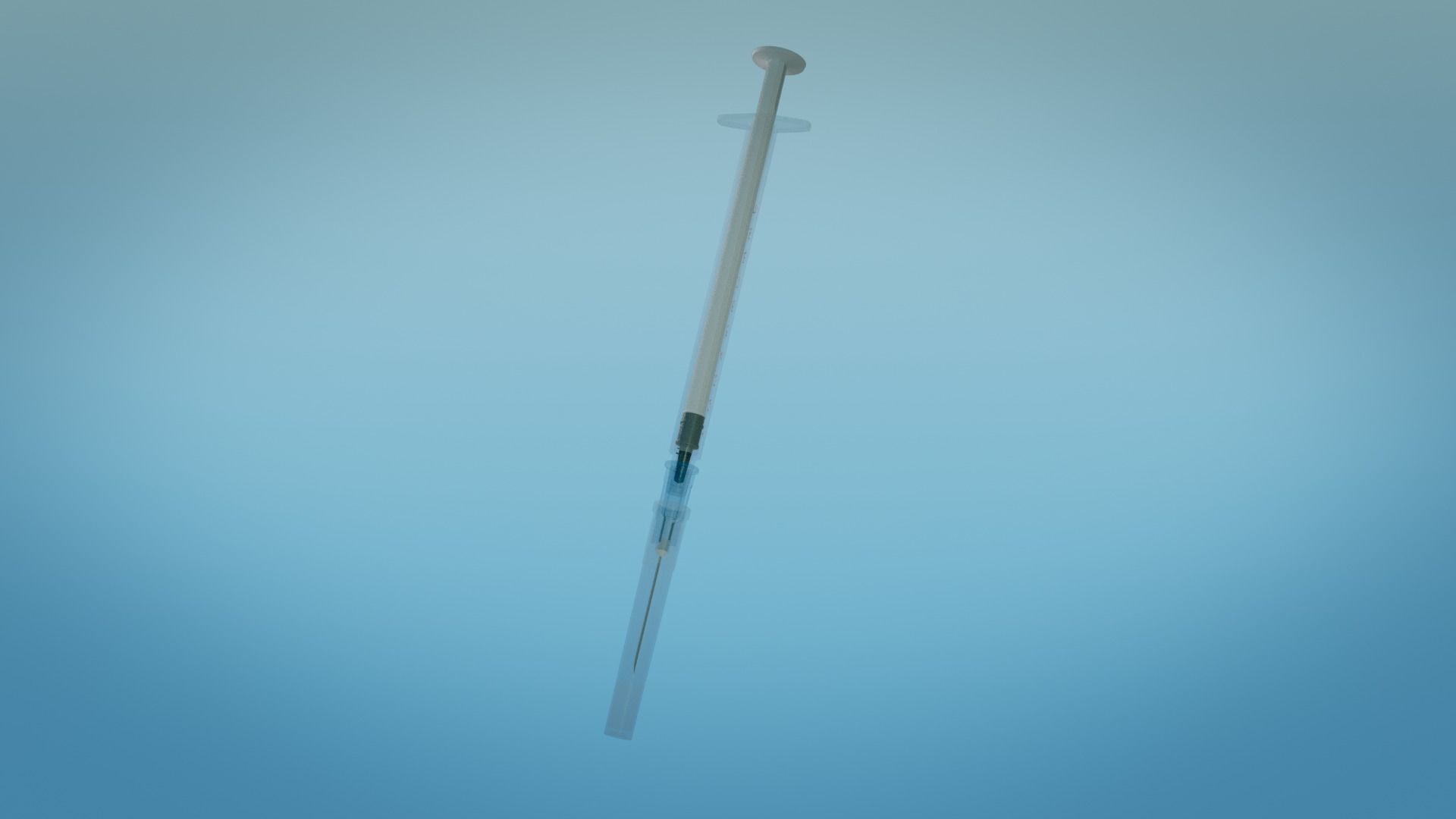Syringe 1ml and Vaccine - Medical Instrument 3D model_11