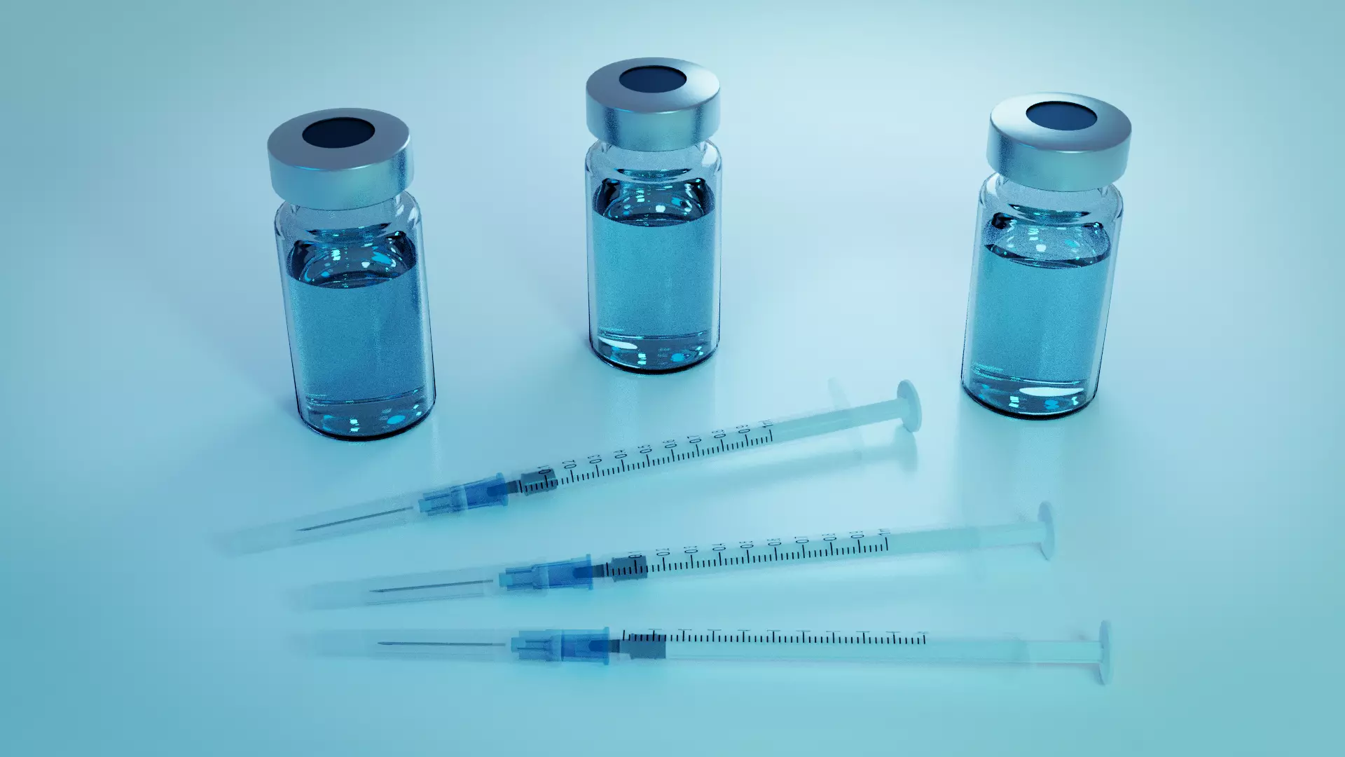 Syringe 1ml and Vaccine - Medical Instrument 3D model_0