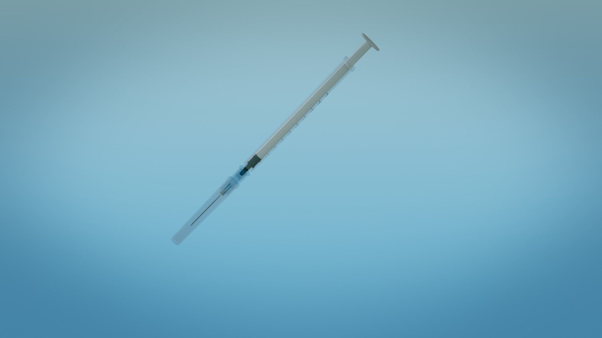 Syringe 1ml and Vaccine - Medical Instrument 3D model_23