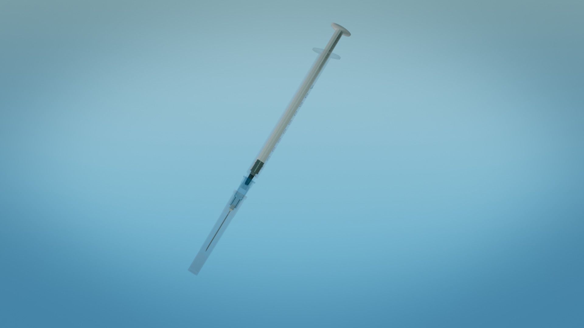 Syringe 1ml and Vaccine - Medical Instrument 3D model_9
